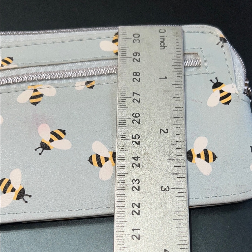 Bee Pattern Wallet with Snap Closure - Picture 6 of 6
